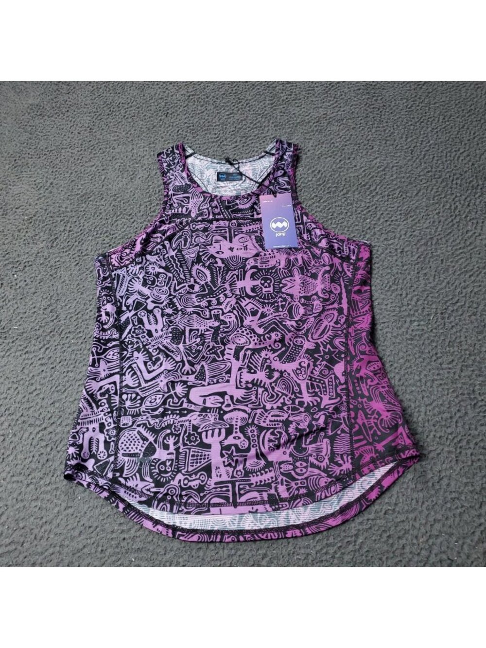 Janji Batik Tank Top Womens XS Extra Small Helio Tech Purple Polyester Run Gym